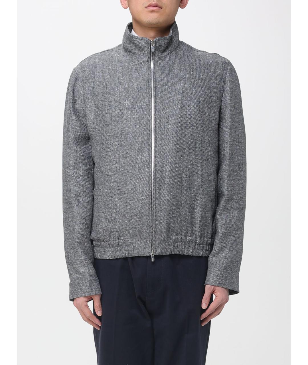 BRUNELLO CUCINELLI Серая шерстяная куртка, фото 6