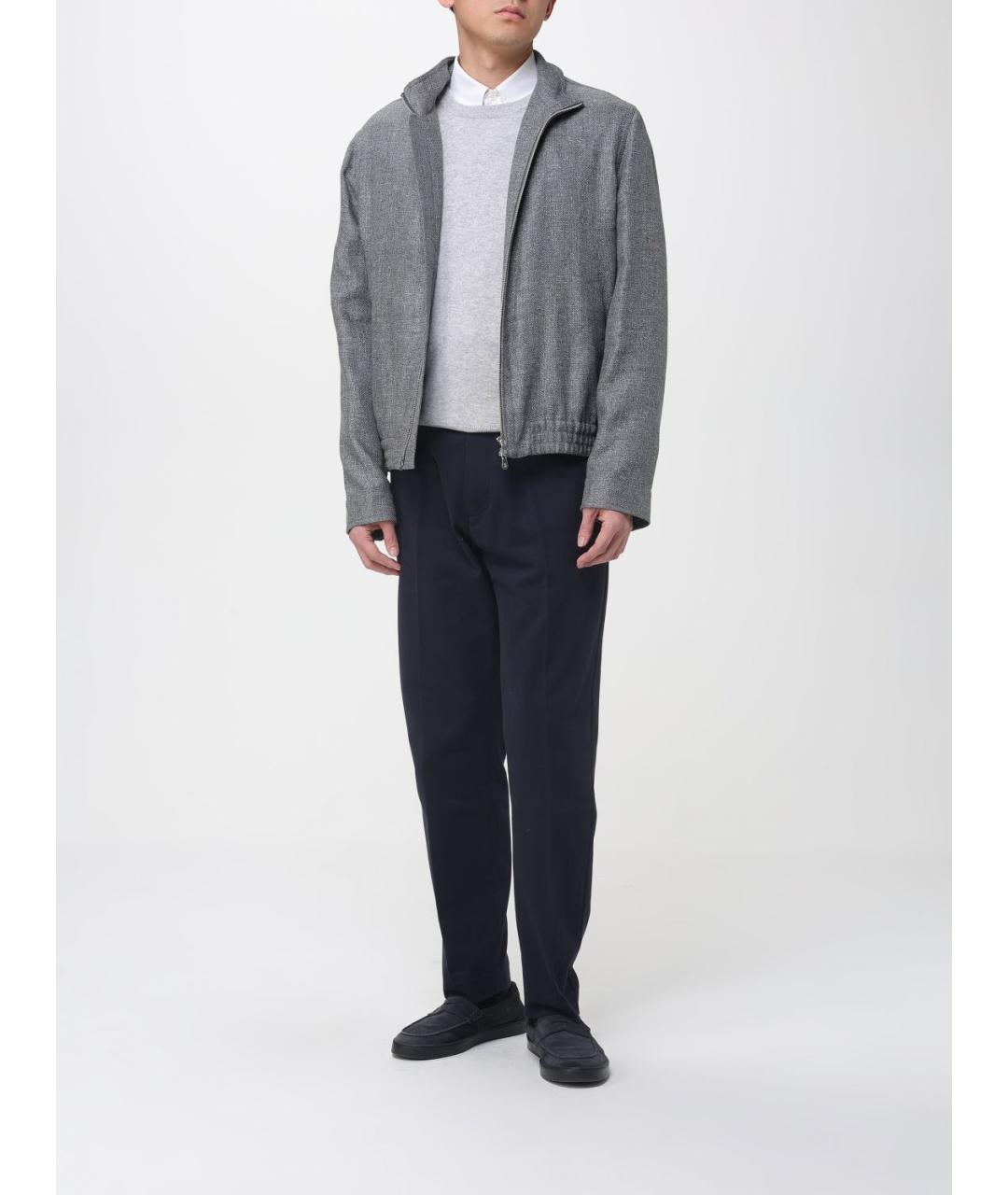 BRUNELLO CUCINELLI Серая шерстяная куртка, фото 2