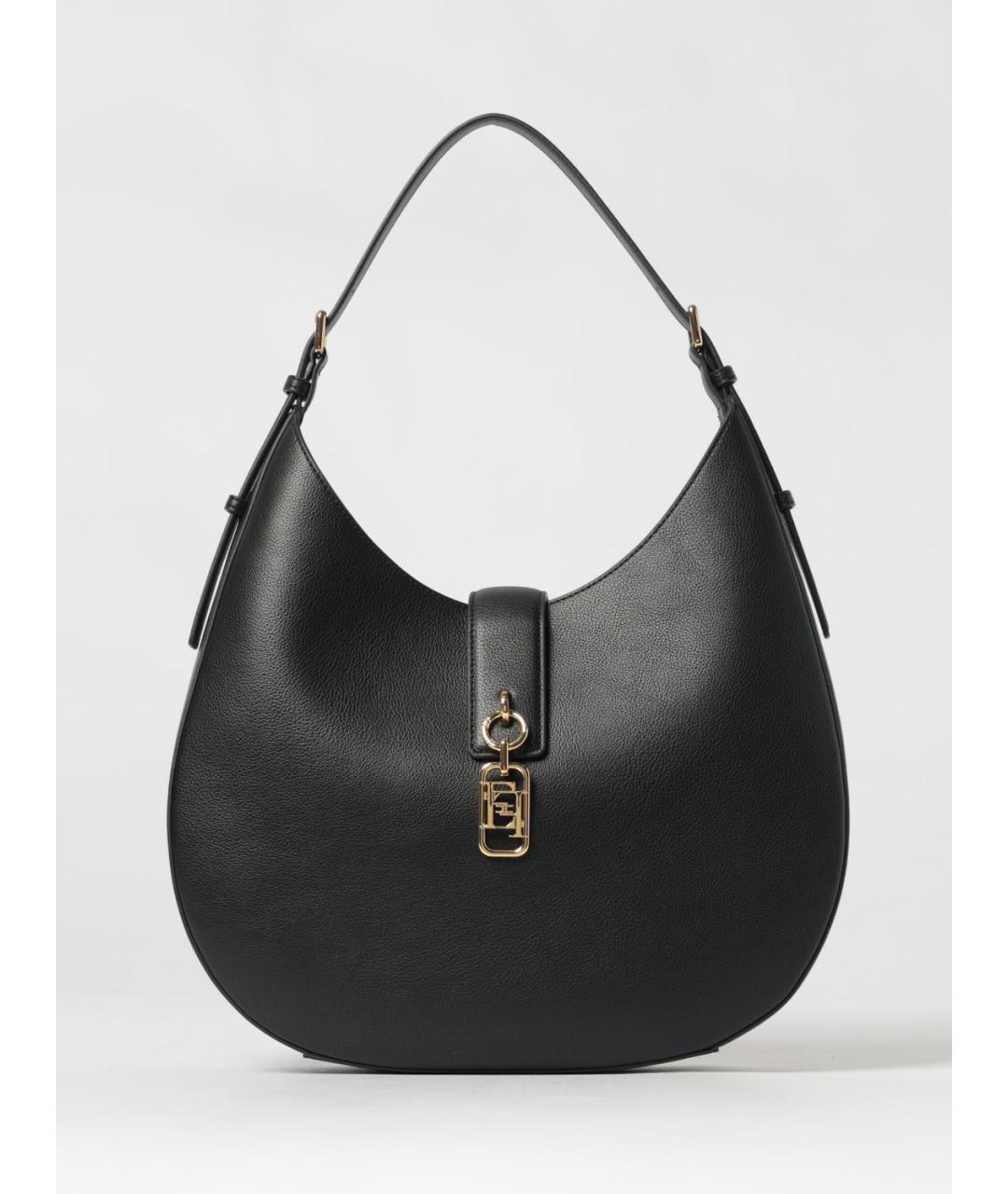 ELISABETTA FRANCHI Черная сумка через плечо, фото 4