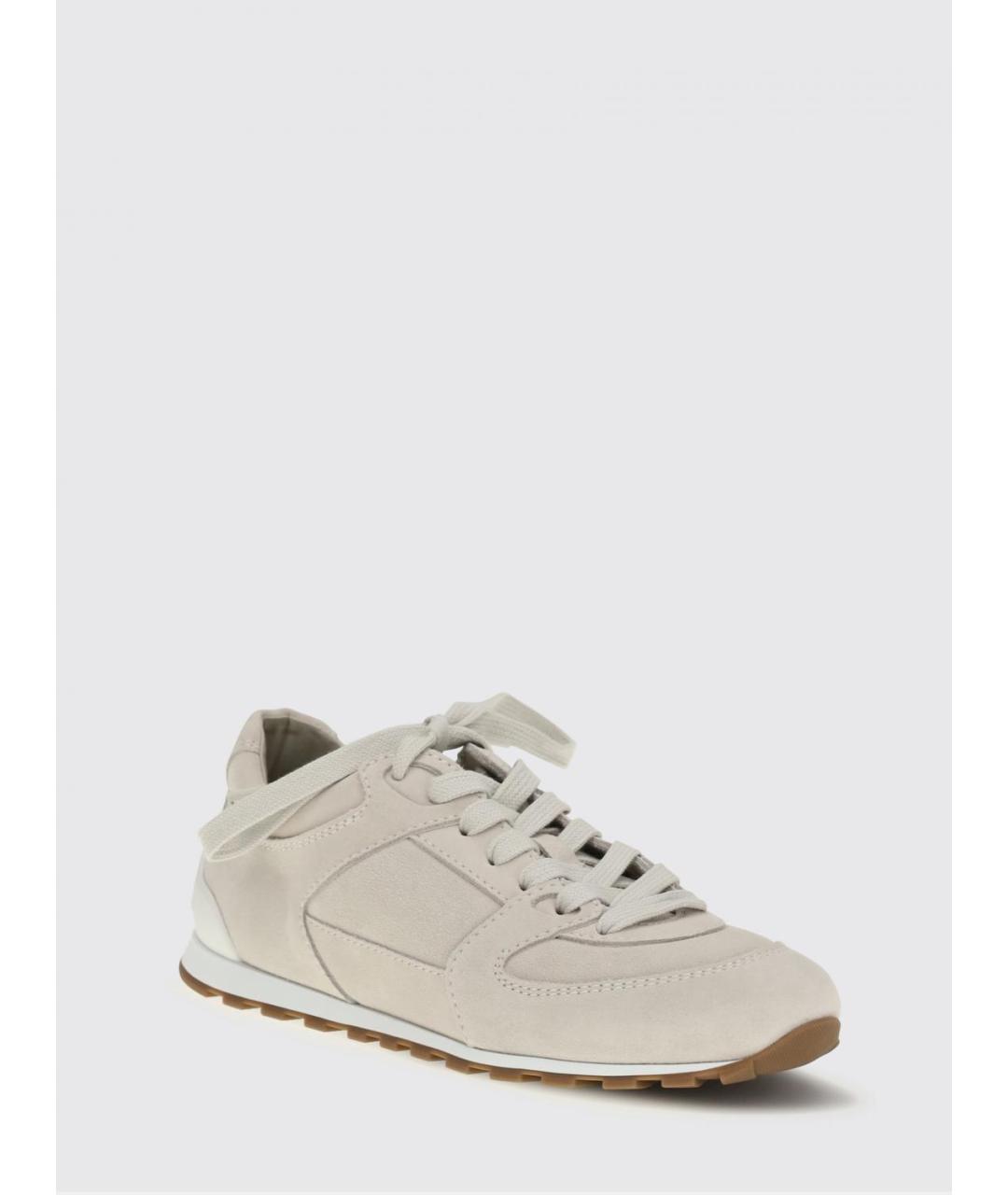 BRUNELLO CUCINELLI Бежевые замшевые кроссовки, фото 2