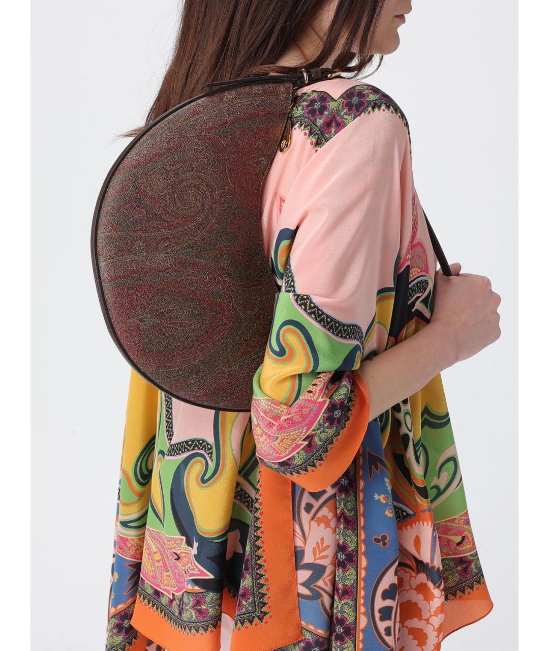 ETRO Коричневая тканевая сумка через плечо, фото 2