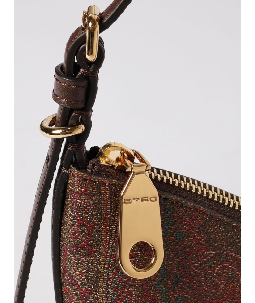ETRO Коричневая тканевая сумка через плечо, фото 4