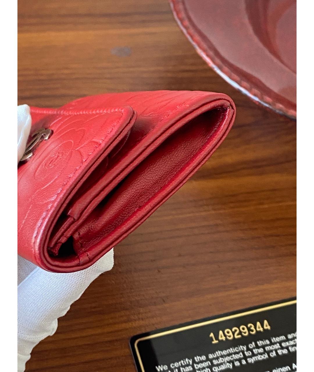 CHANEL Красный кошелек, фото 3