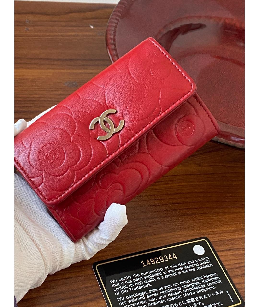 CHANEL Красный кошелек, фото 5