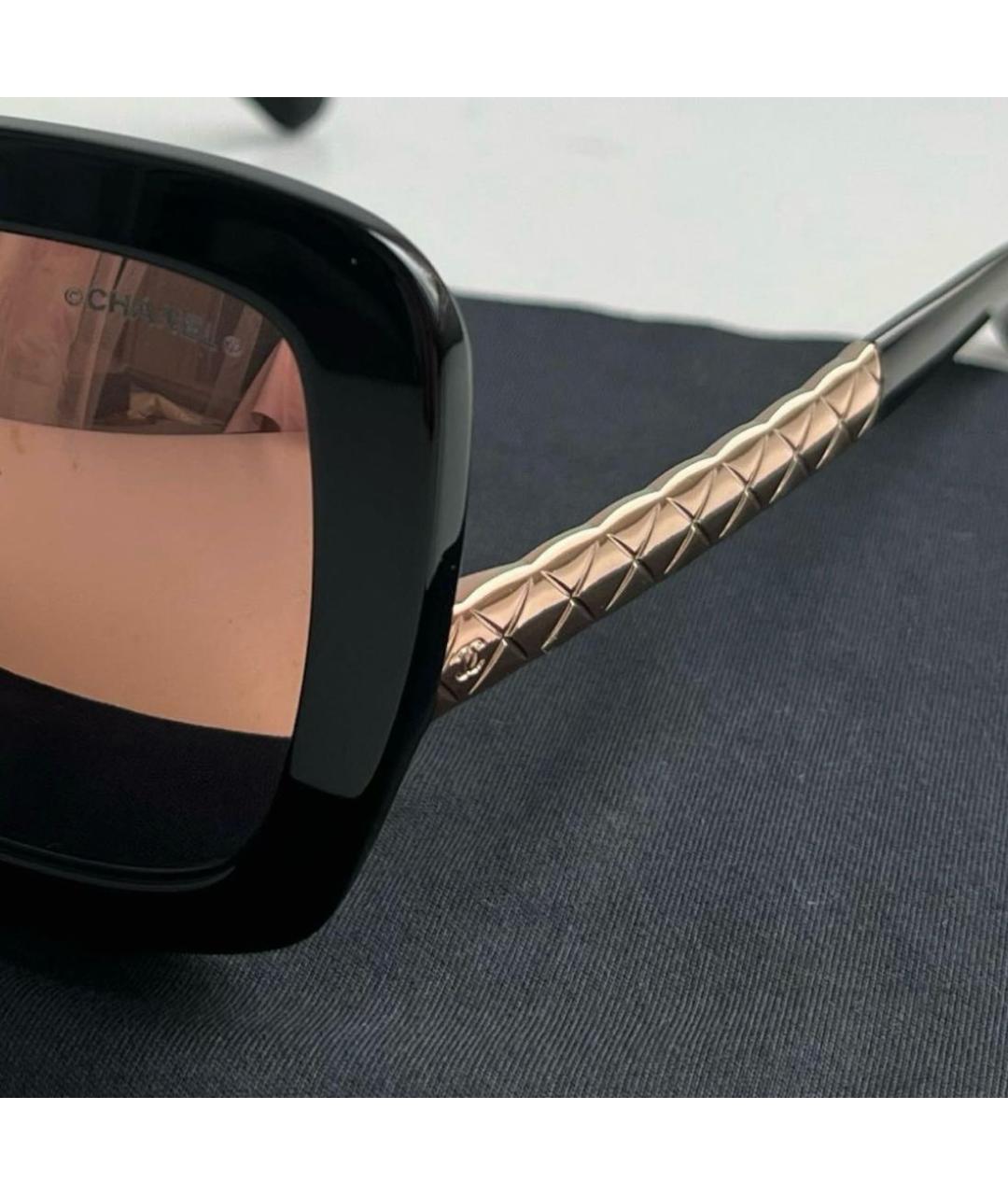 CHANEL Черные пластиковые солнцезащитные очки, фото 8