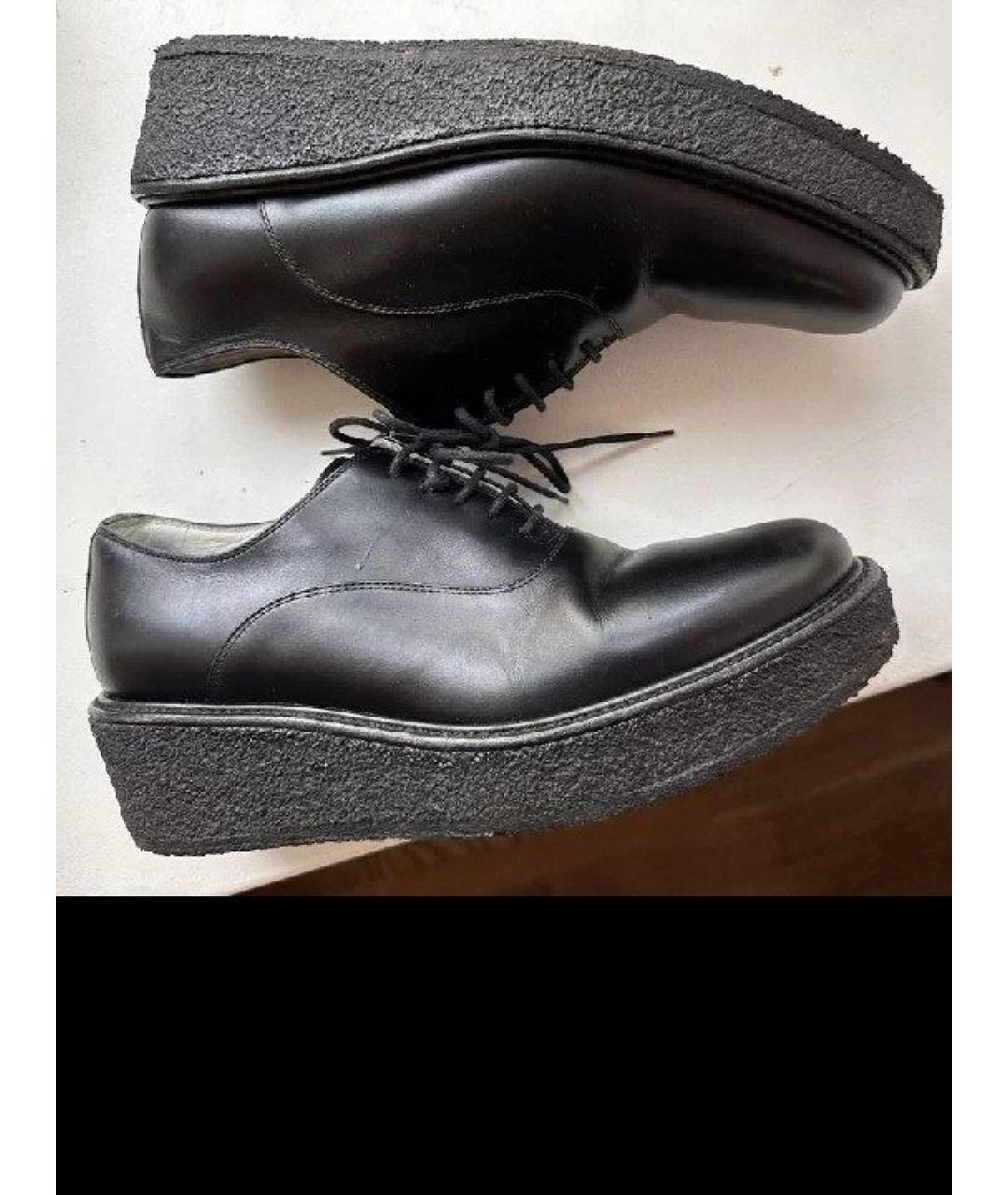 CELINE Черные кожаные брогги и оксфорды, фото 5