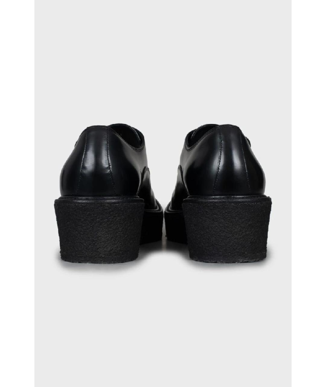 CELINE Черные кожаные брогги и оксфорды, фото 4