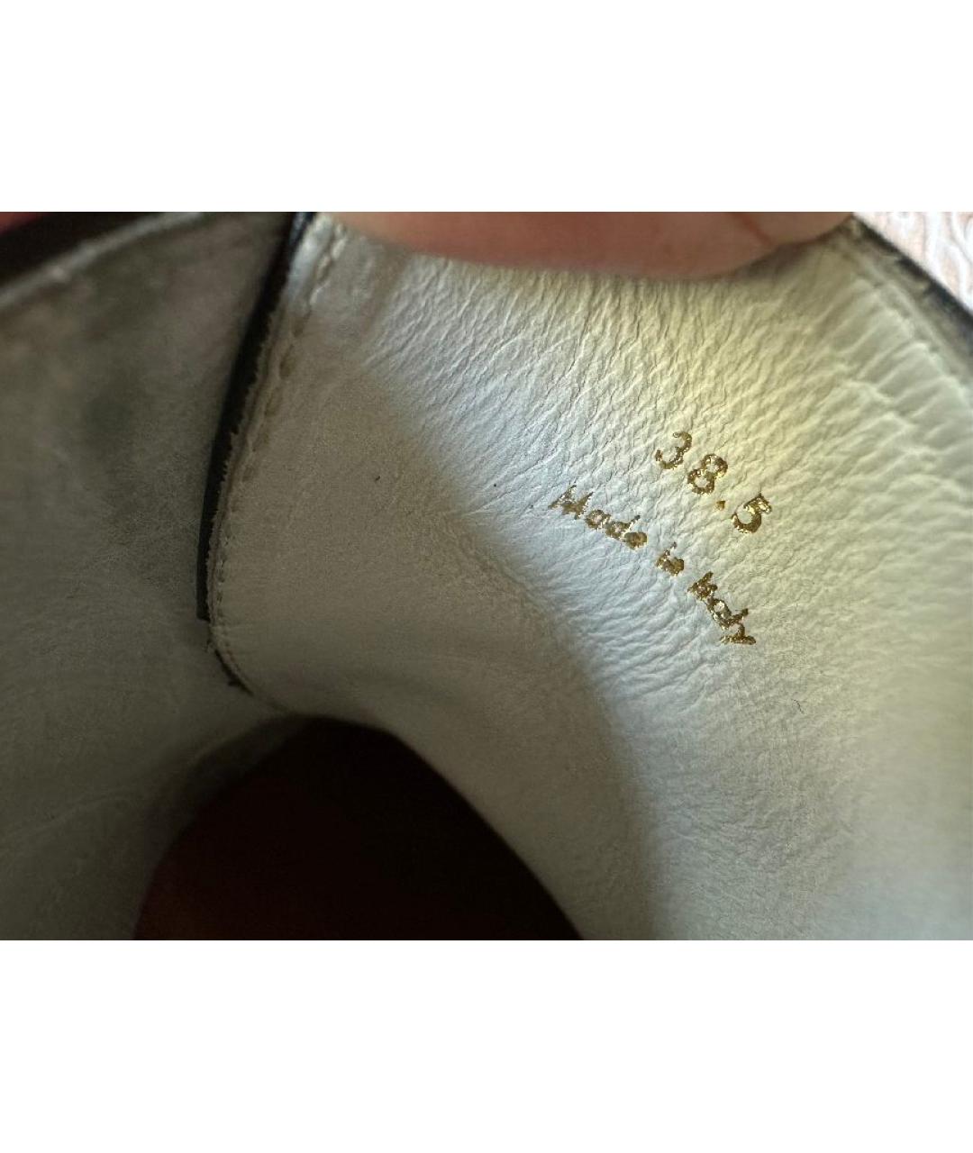 CELINE Черные кожаные брогги и оксфорды, фото 7