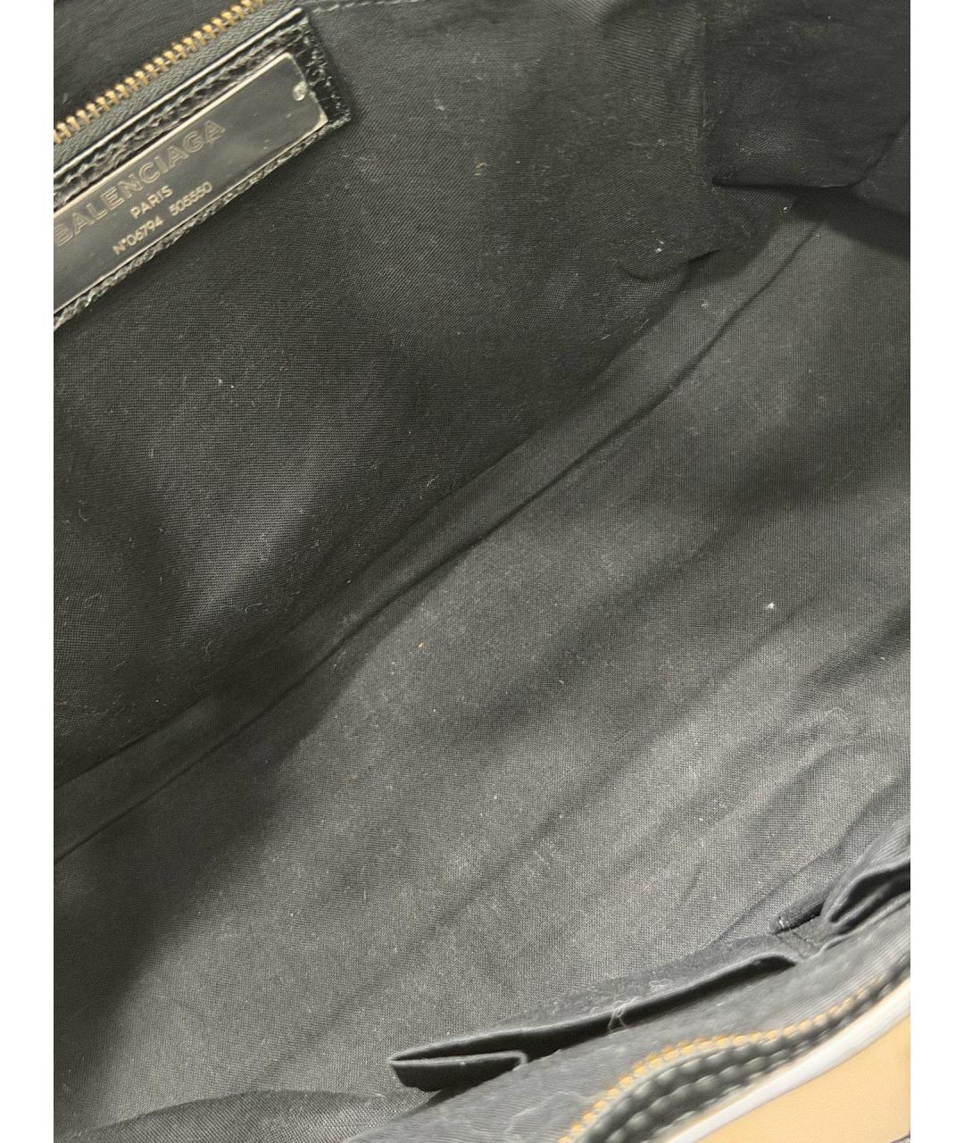 BALENCIAGA Черная кожаная сумка с короткими ручками, фото 8