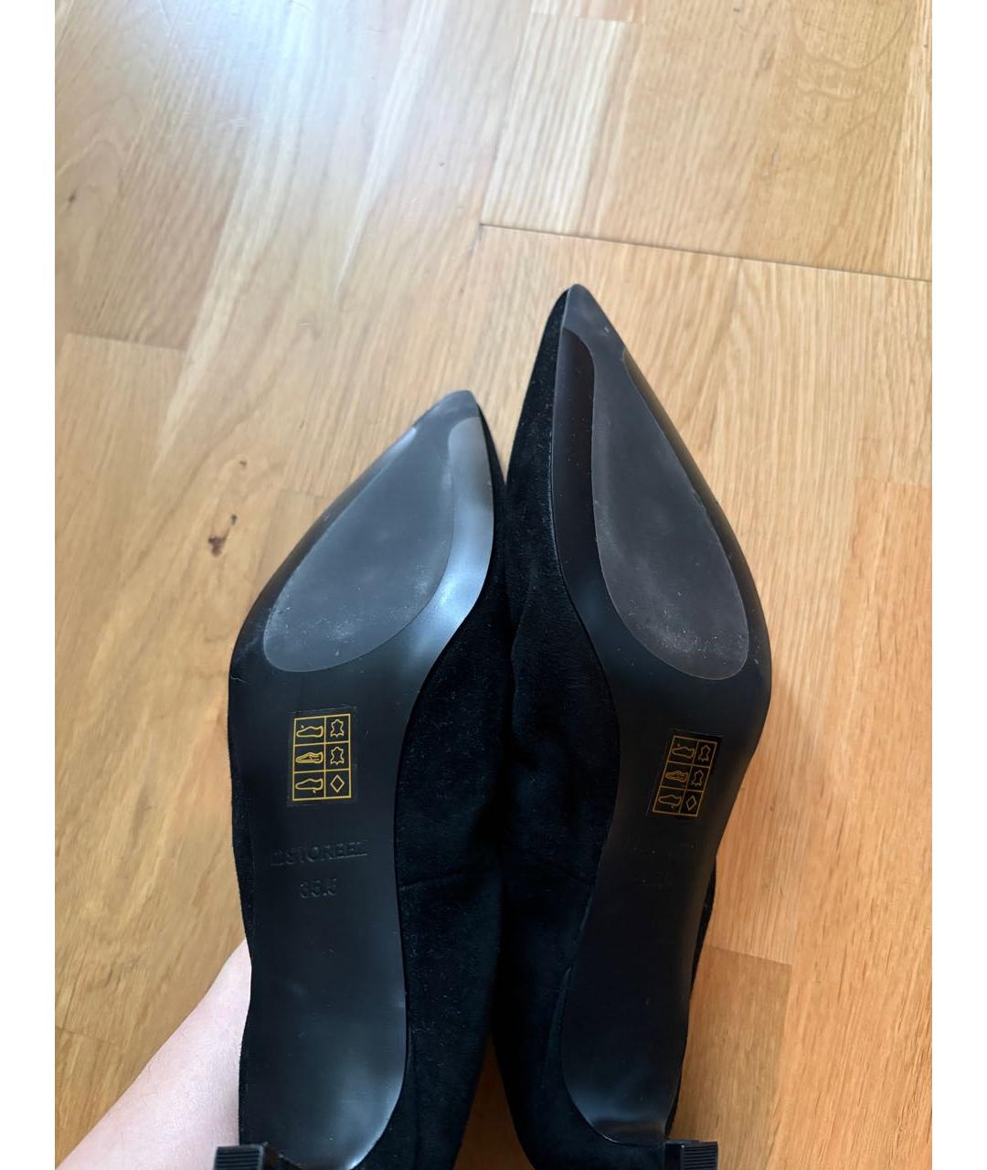 12 STOREEZ Черные замшевые туфли, фото 4