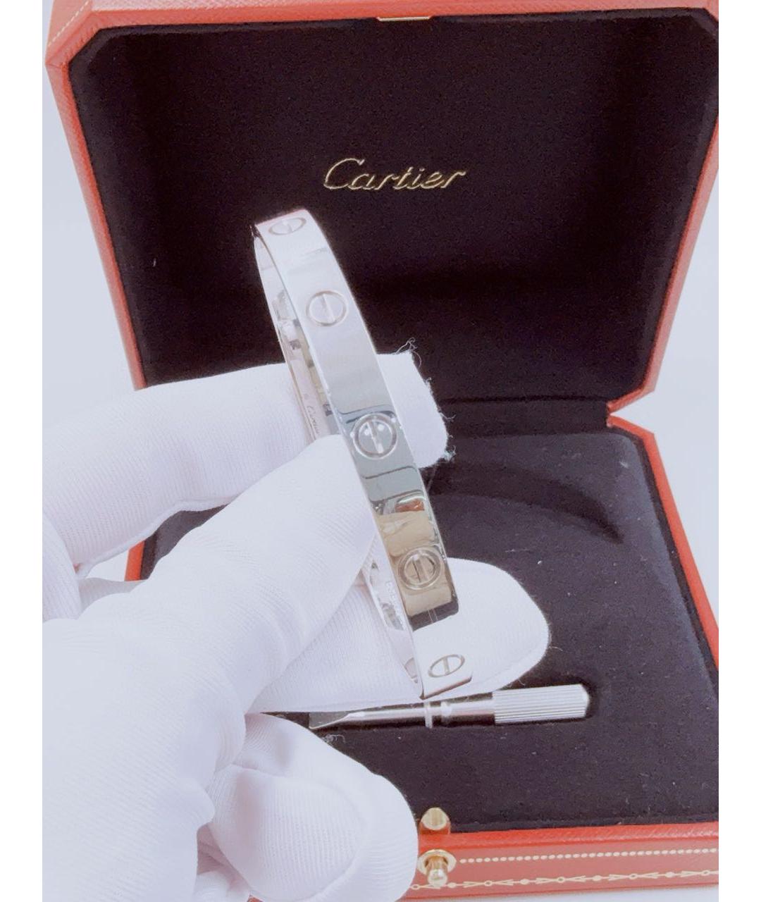 CARTIER Серебрянный браслет из белого золота, фото 3