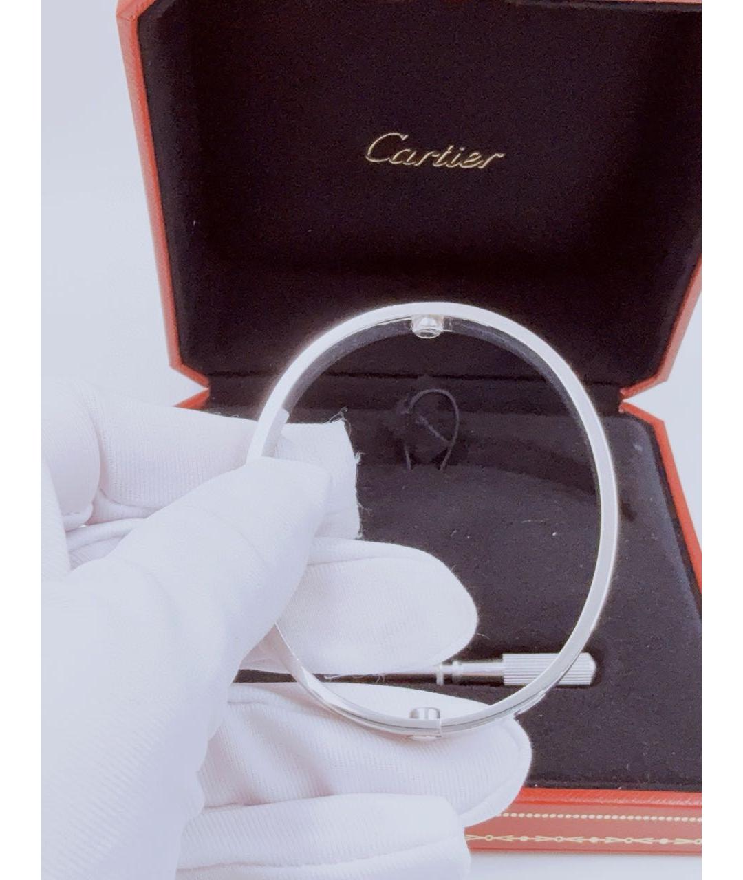 CARTIER Серебрянный браслет из белого золота, фото 5
