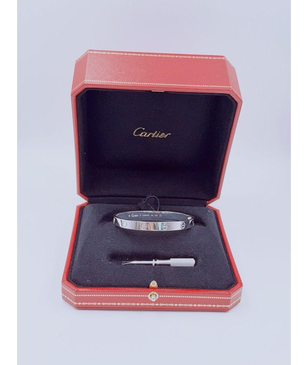 CARTIER Серебрянный браслет из белого золота, фото 8