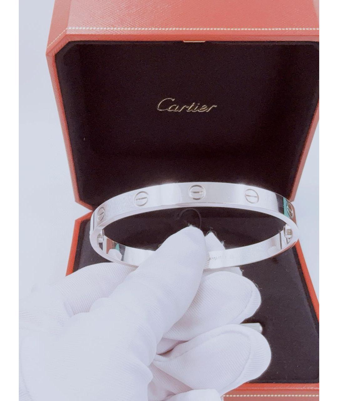 CARTIER Серебрянный браслет из белого золота, фото 9