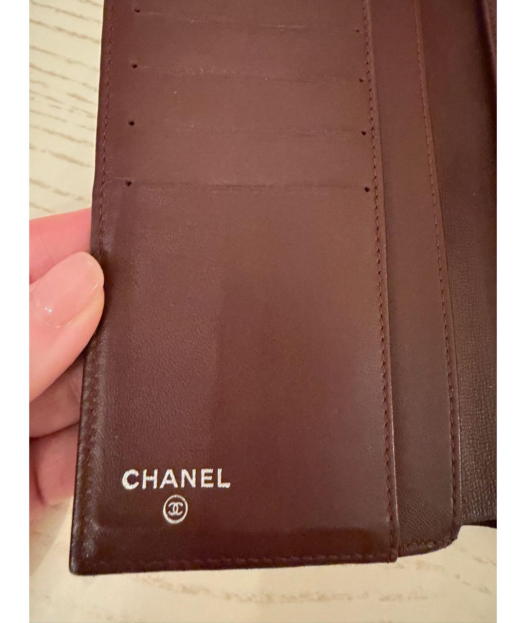 CHANEL Черный кожаный кошелек, фото 7