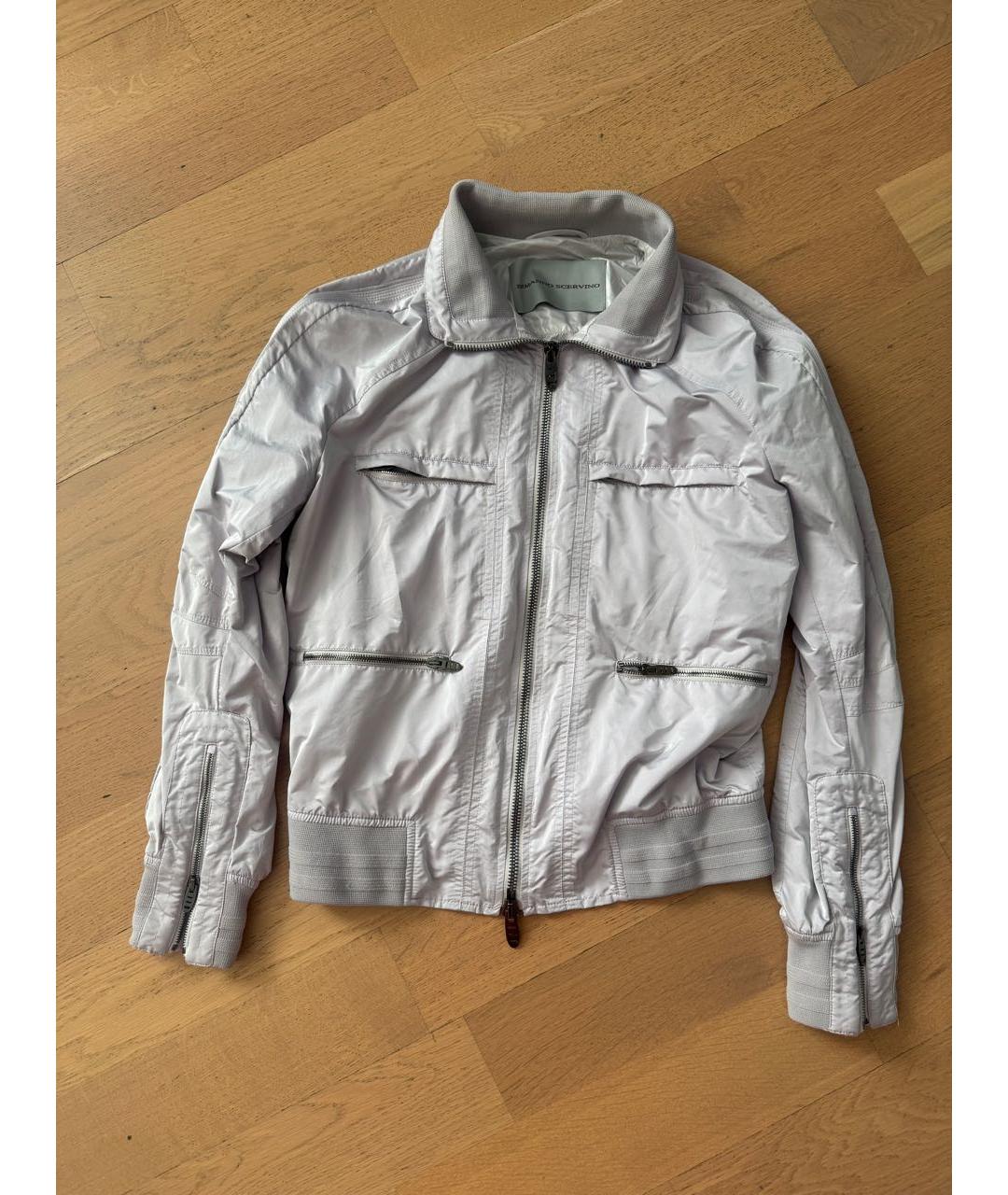 ERMANNO SCERVINO Серая полиэстеровая куртка, фото 7