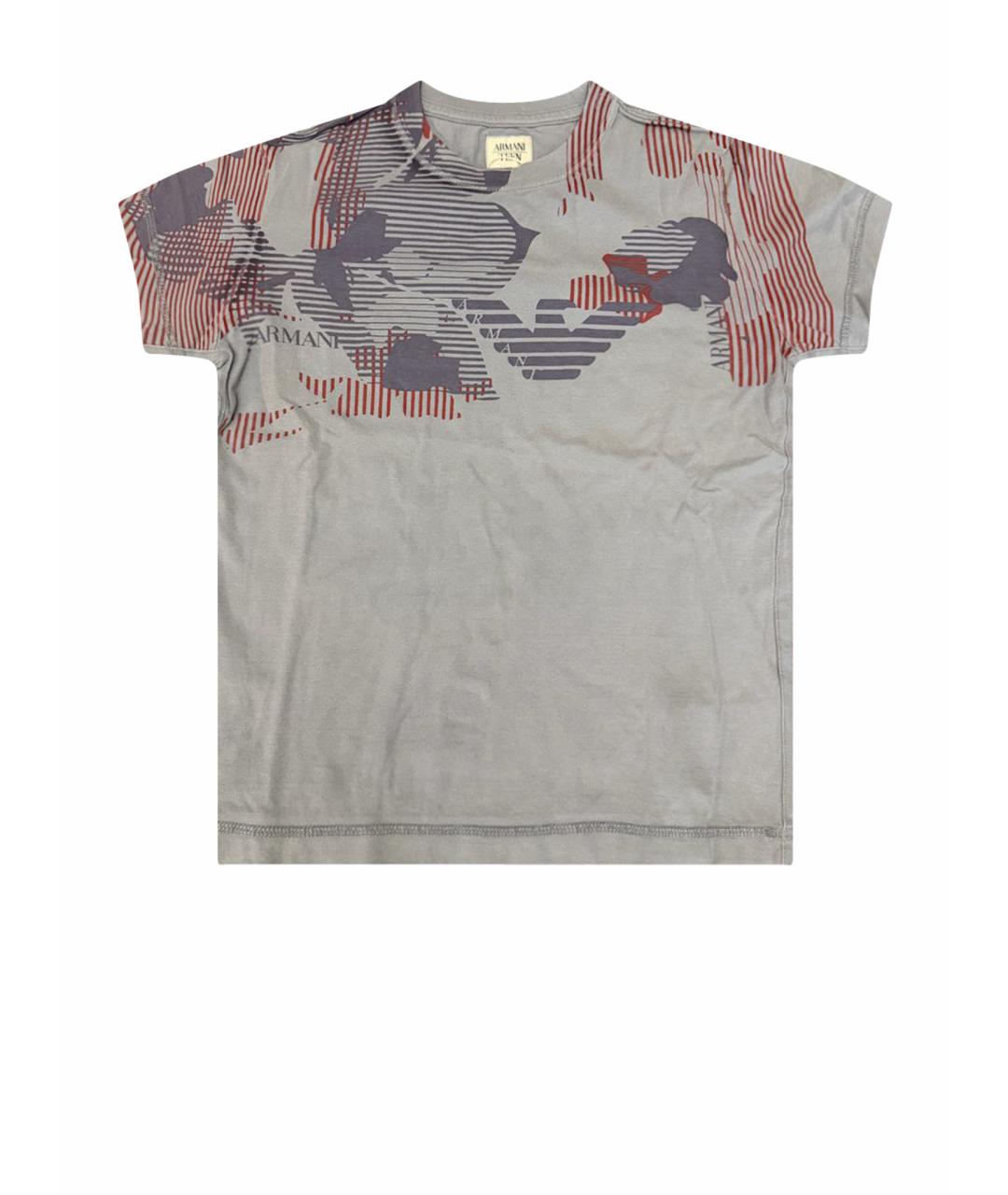 ARMANI JUNIOR Голубая хлопковая детская футболка, фото 1