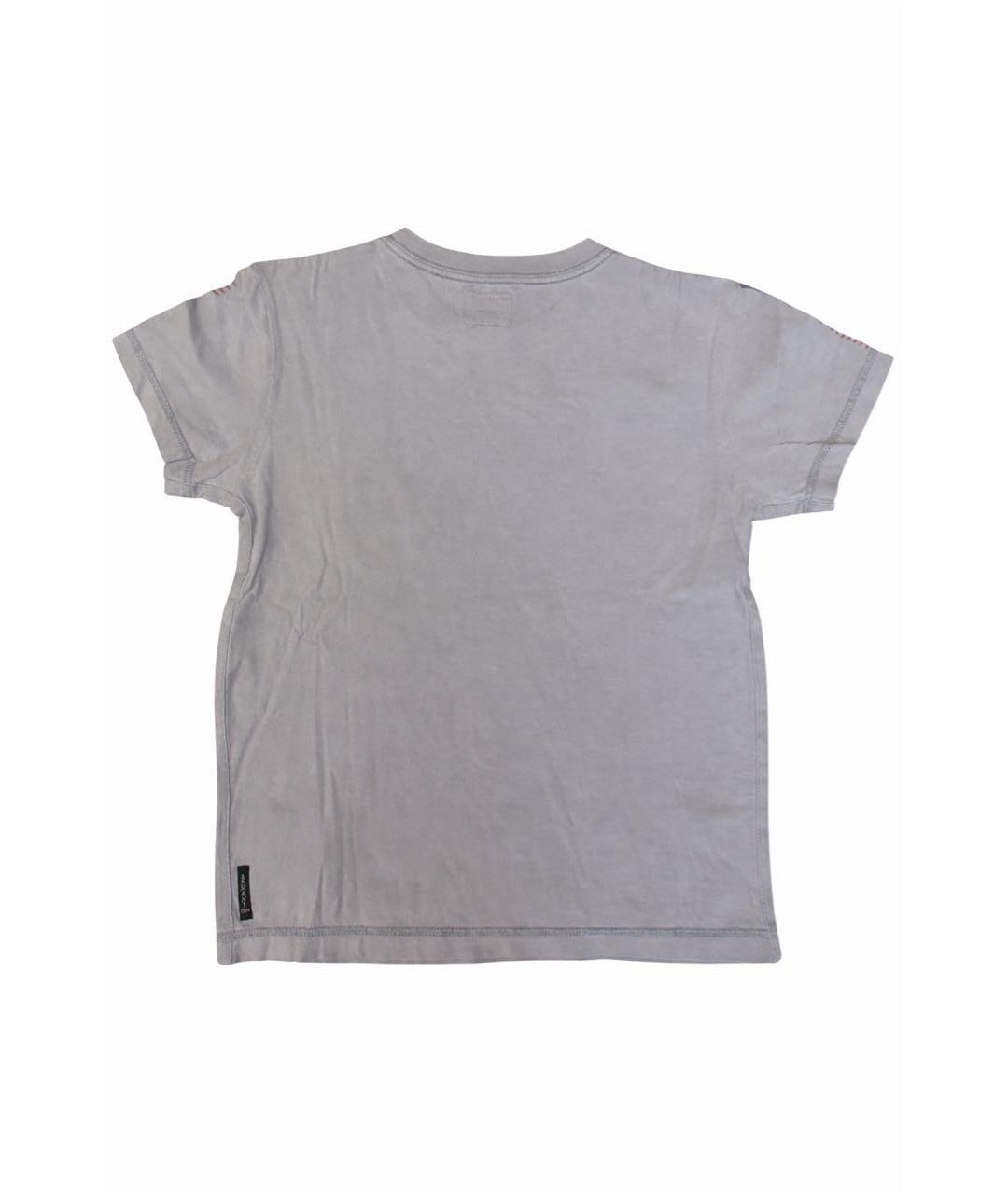 ARMANI JUNIOR Голубая хлопковая детская футболка, фото 2