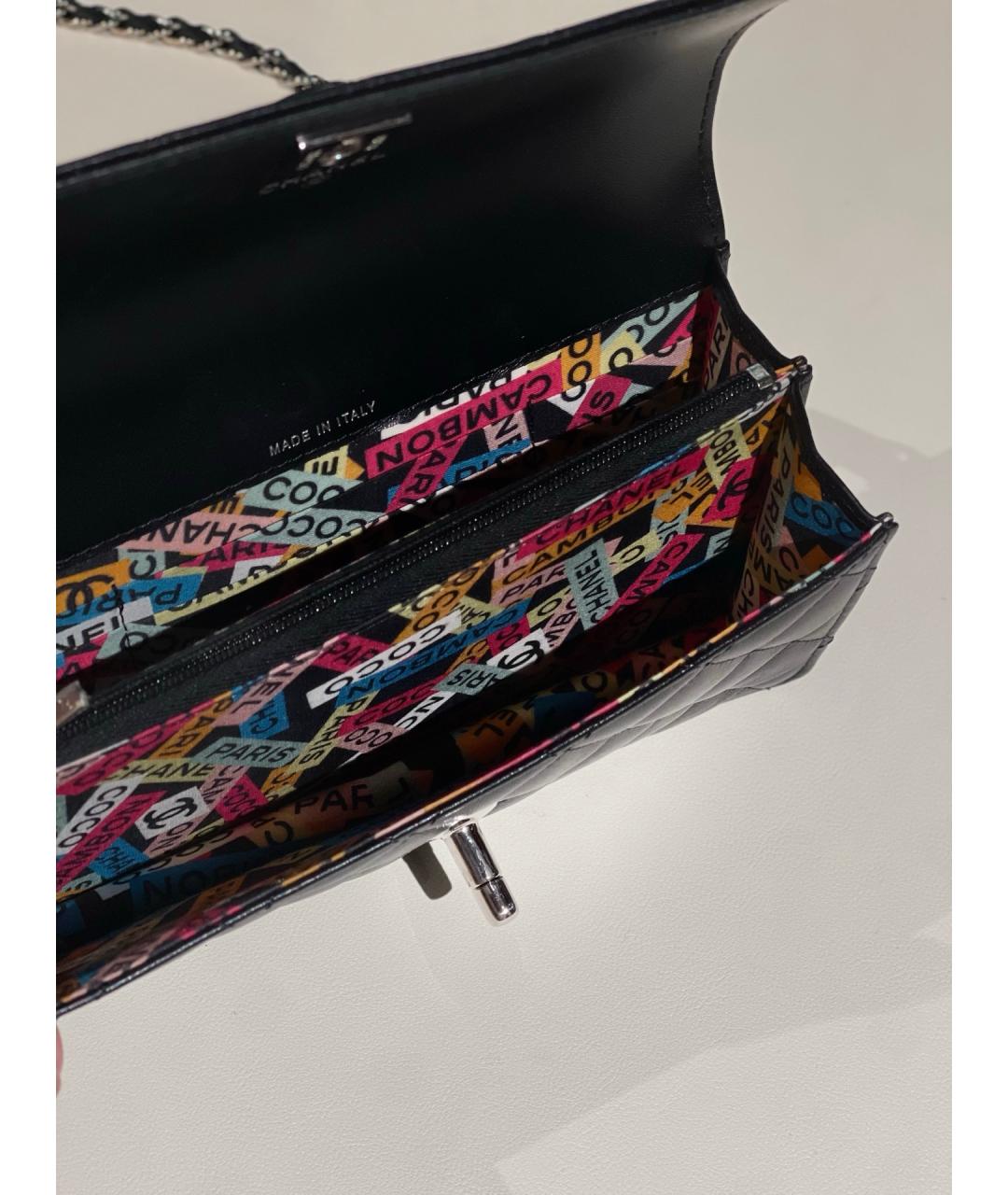 CHANEL Черная кожаная сумка через плечо, фото 6