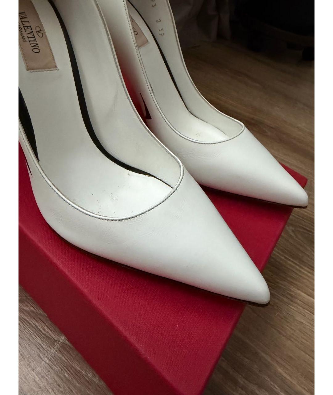 VALENTINO Белые кожаные туфли, фото 6