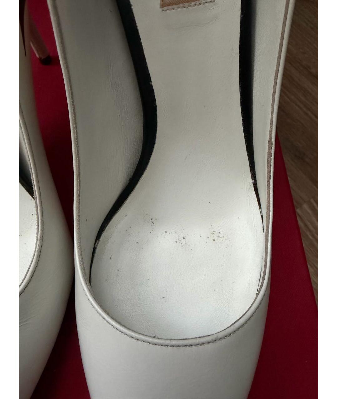 VALENTINO Белые кожаные туфли, фото 8