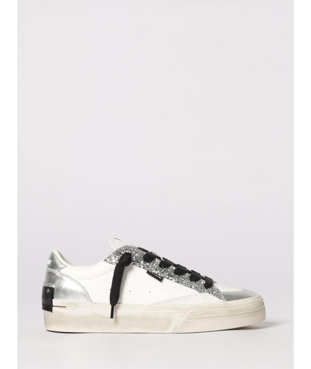 CRIME LONDON Серебряные кожаные кеды, фото 5