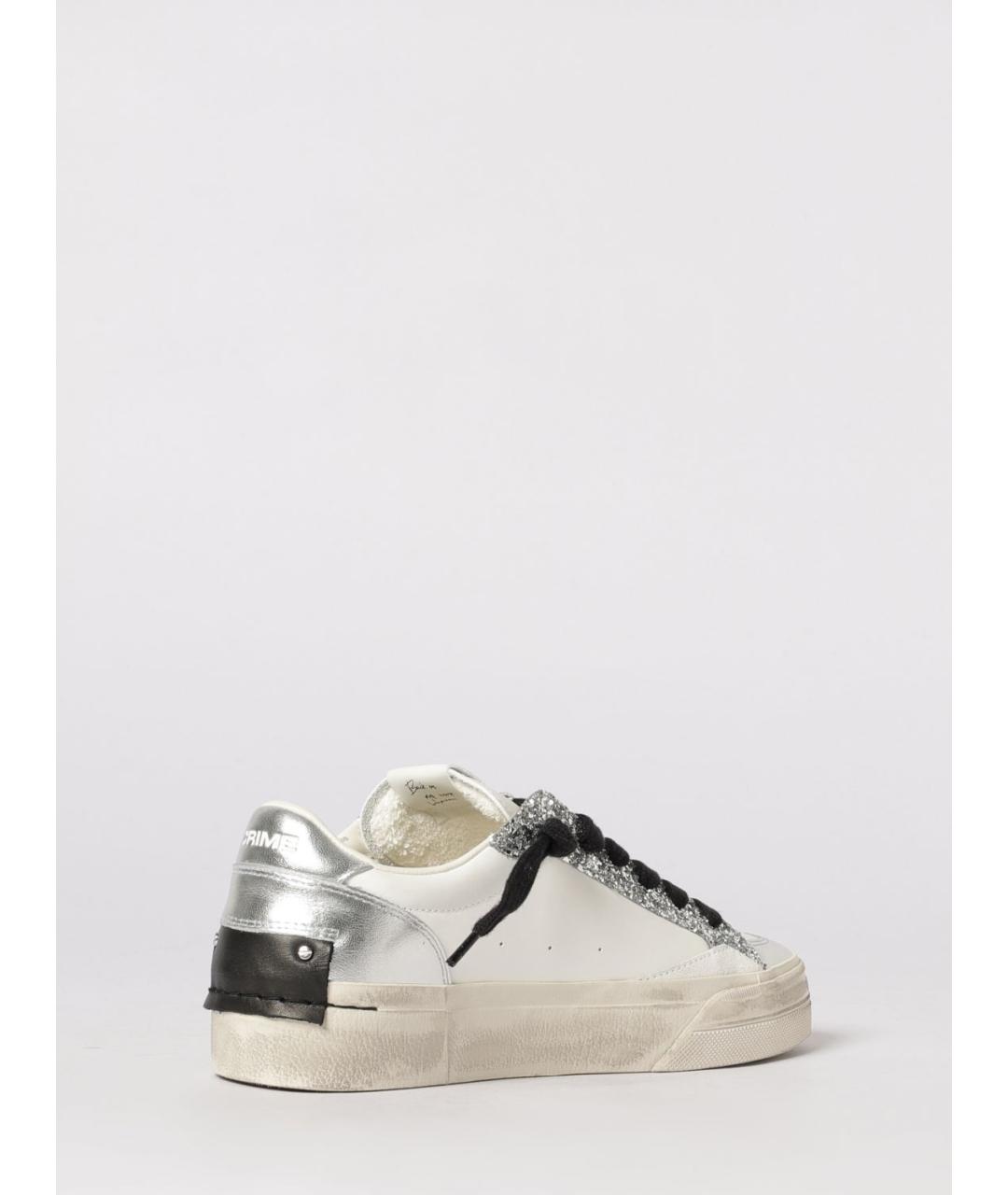 CRIME LONDON Серебряные кожаные кеды, фото 3