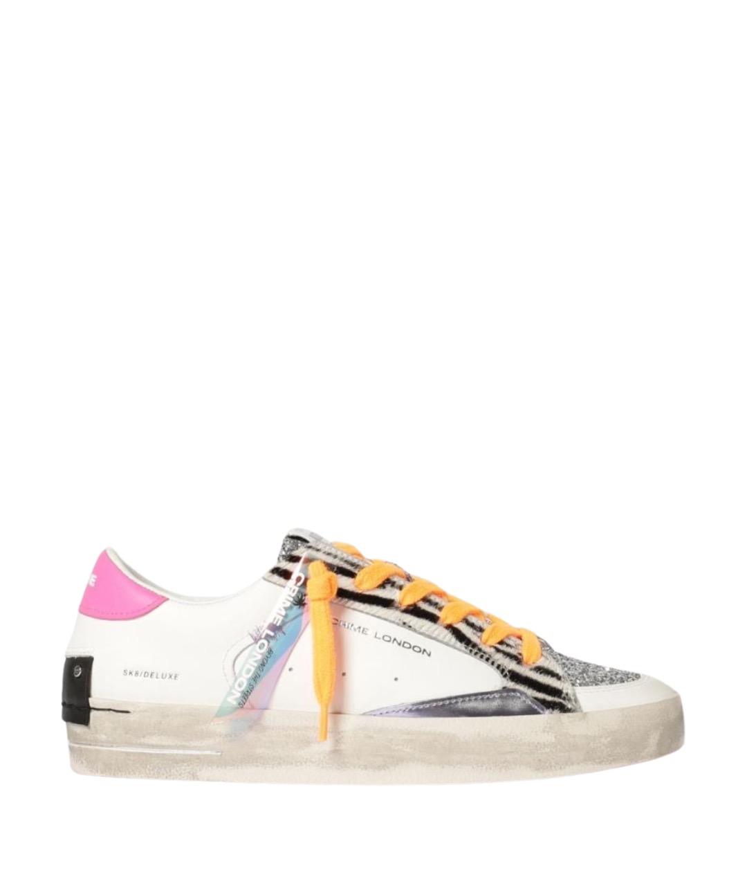 CRIME LONDON Белые кожаные кеды, фото 1