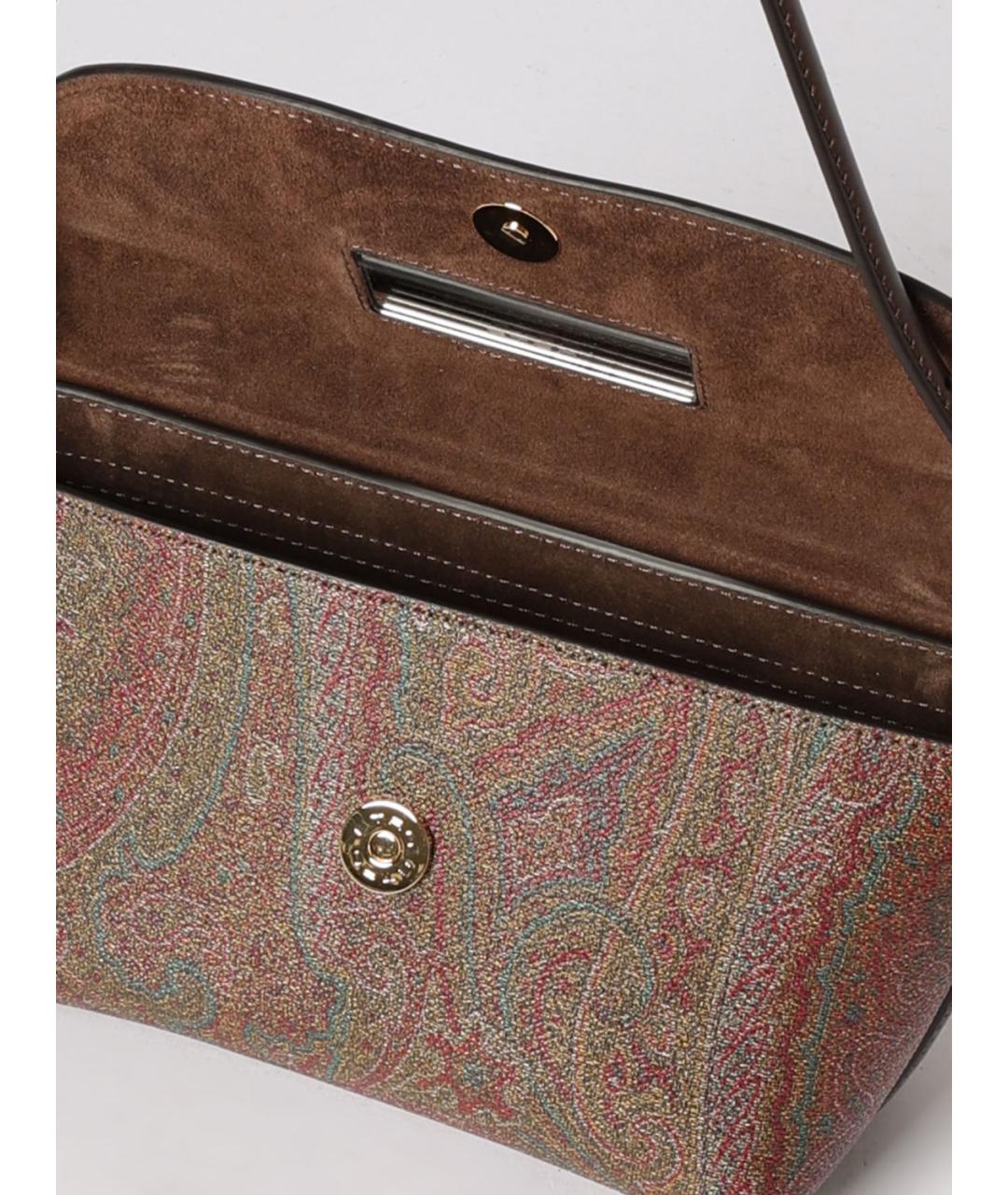 ETRO Коричневая тканевая сумка через плечо, фото 5