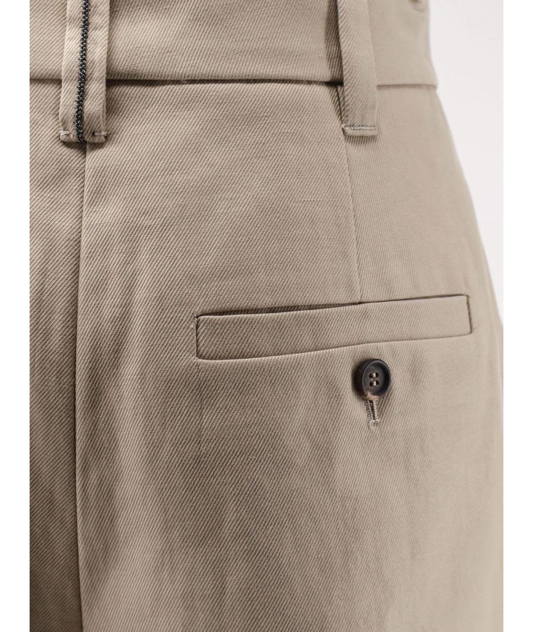 BRUNELLO CUCINELLI Бежевые хлопковые шорты, фото 4