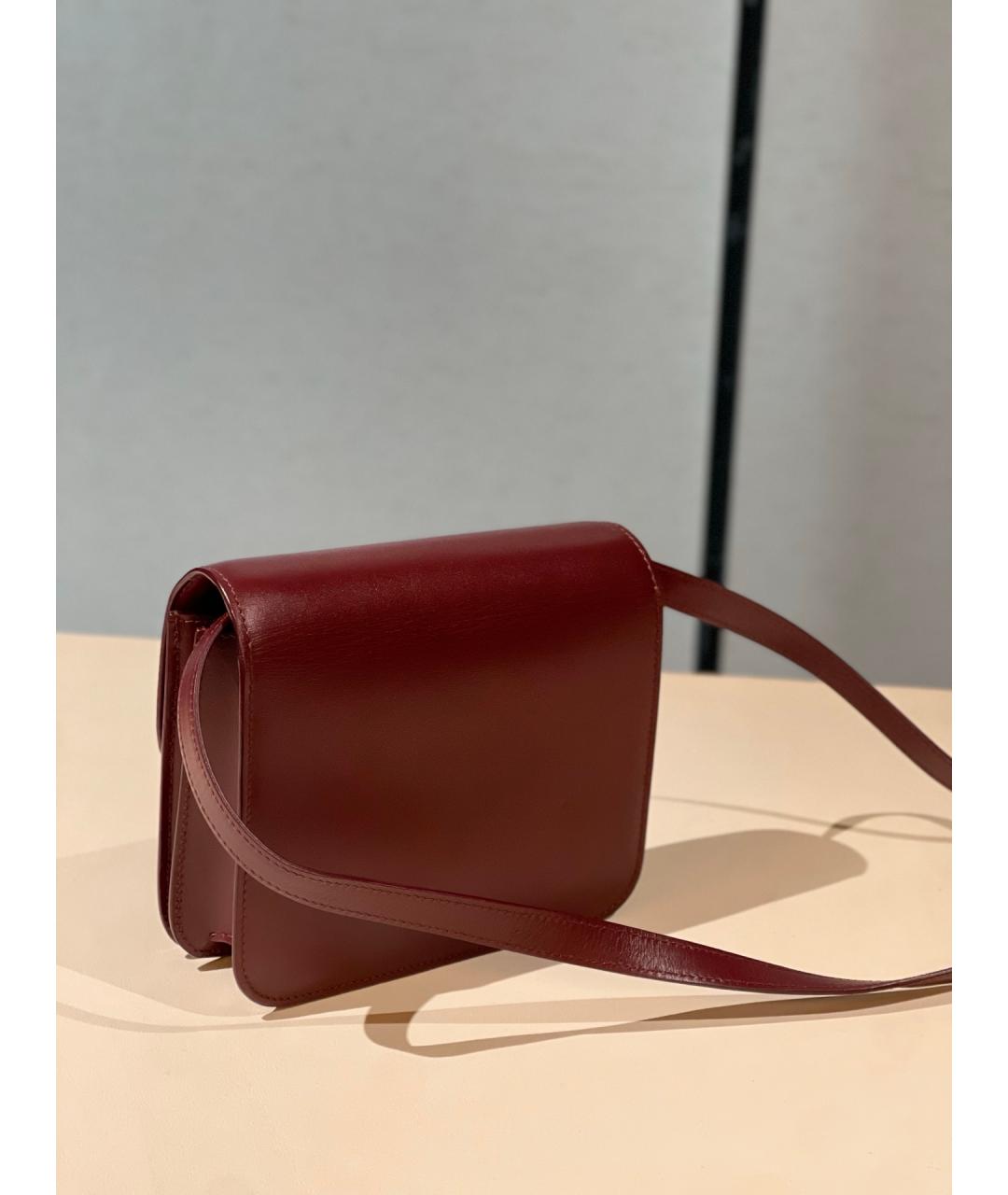CELINE Красная кожаная сумка через плечо, фото 3