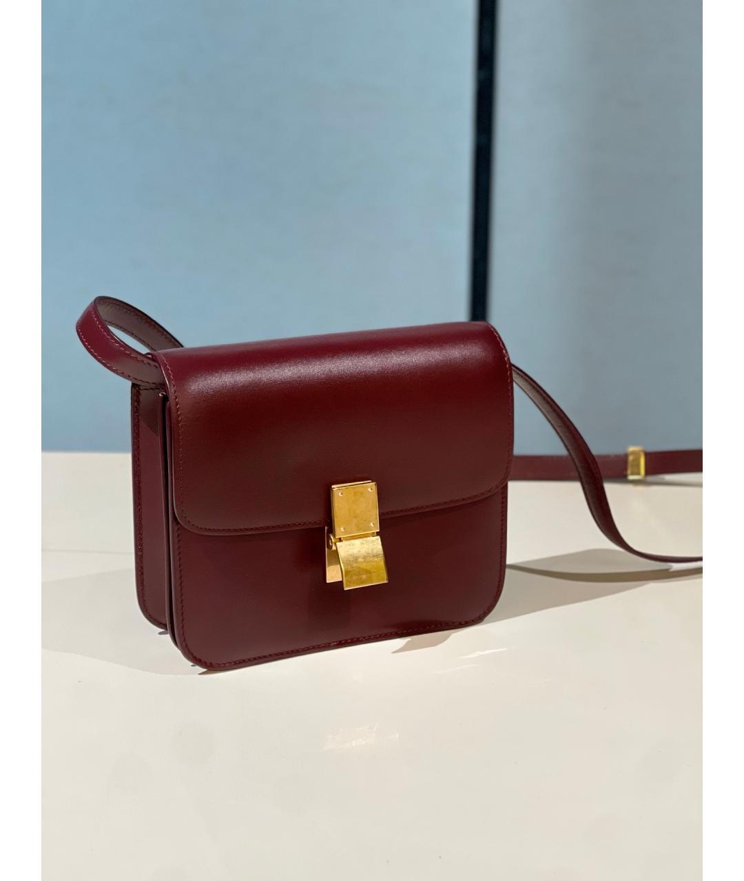 CELINE Красная кожаная сумка через плечо, фото 7
