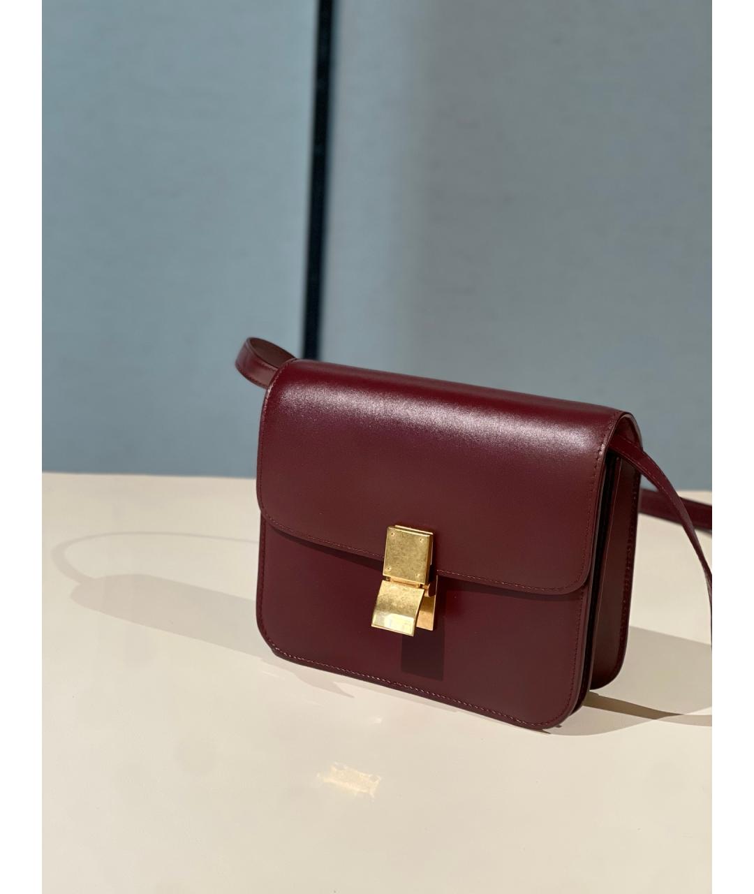 CELINE Красная кожаная сумка через плечо, фото 2