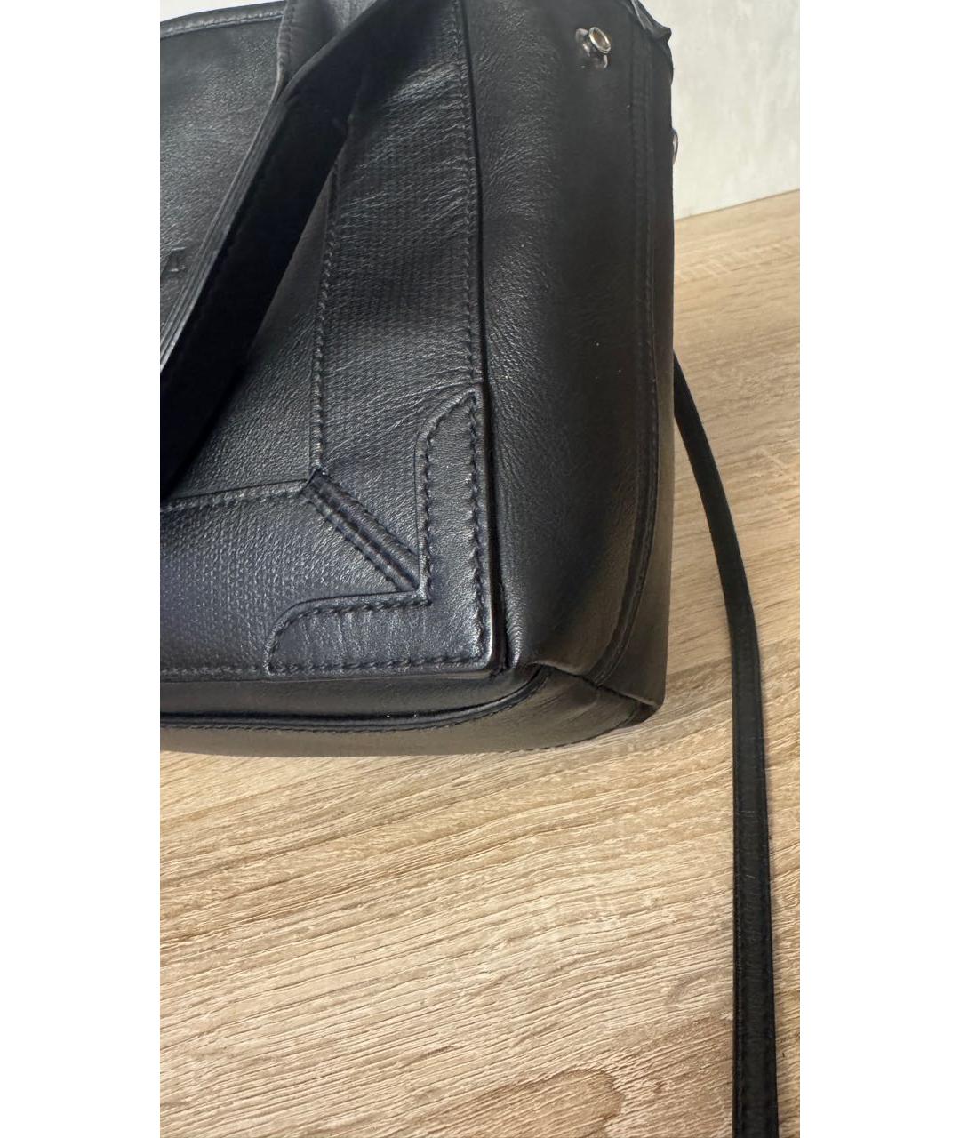 BALENCIAGA Черная кожаная сумка тоут, фото 5