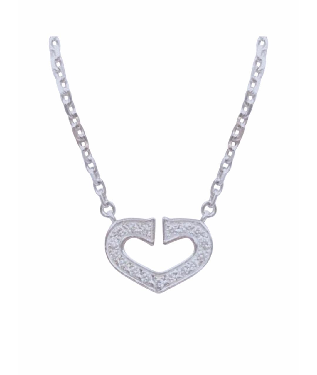 CARTIER Серебряное колье из белого золота, фото 1