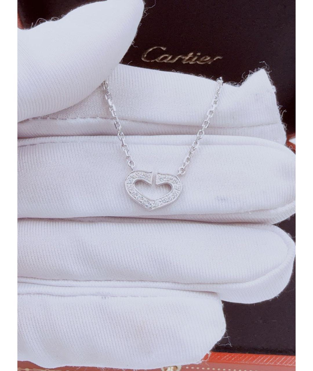 CARTIER Серебряное колье из белого золота, фото 3