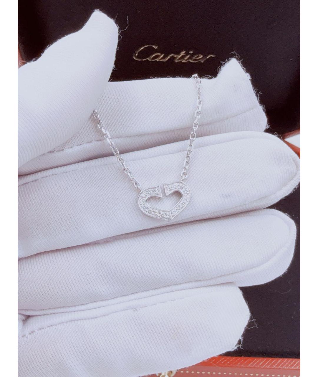 CARTIER Серебряное колье из белого золота, фото 2