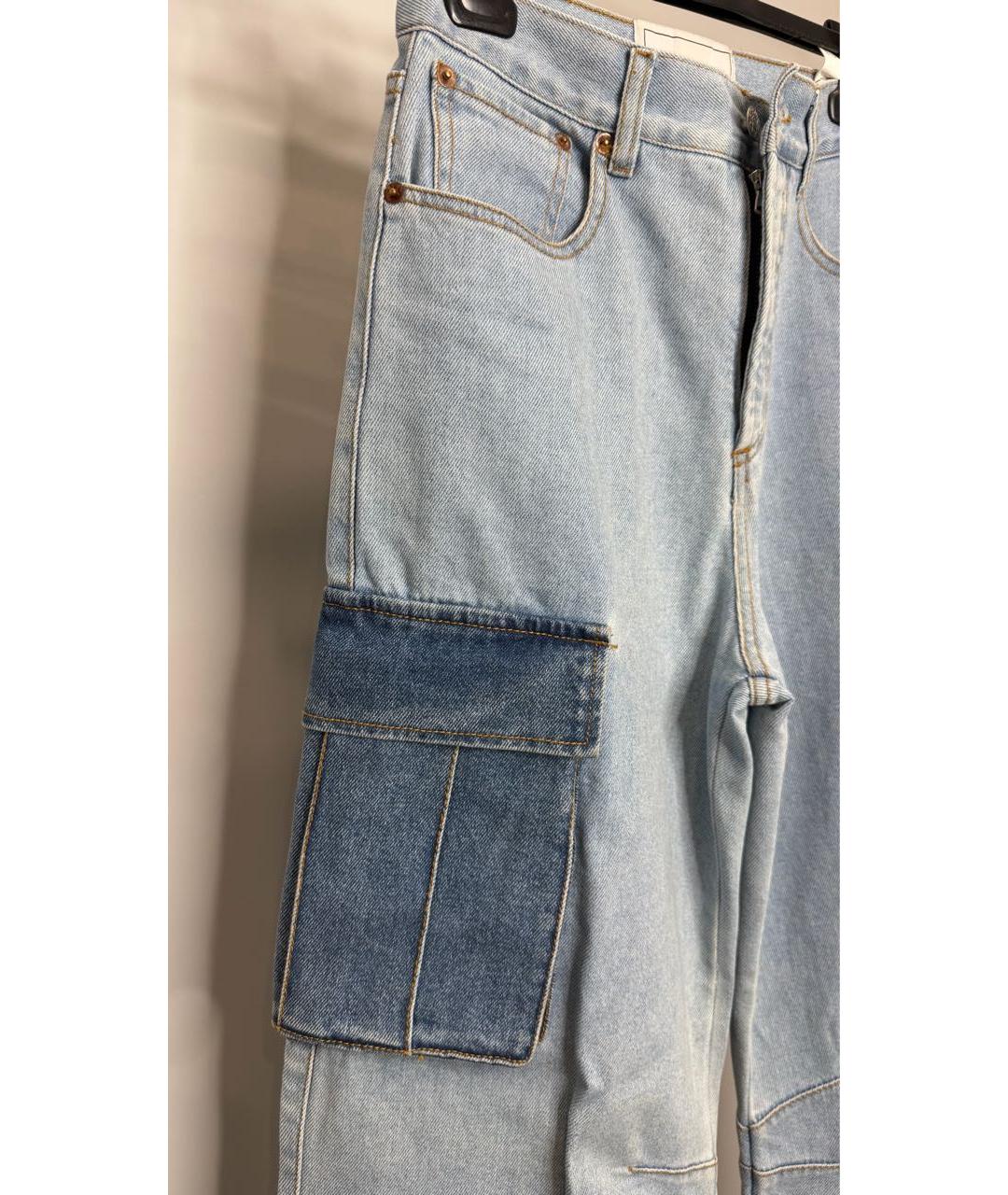 FORTE COUTURE Голубые хлопко-эластановые джинсы клеш, фото 4