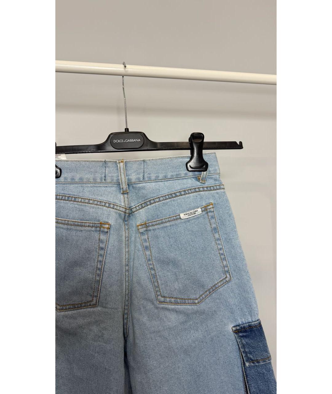 FORTE COUTURE Голубые хлопко-эластановые джинсы клеш, фото 5