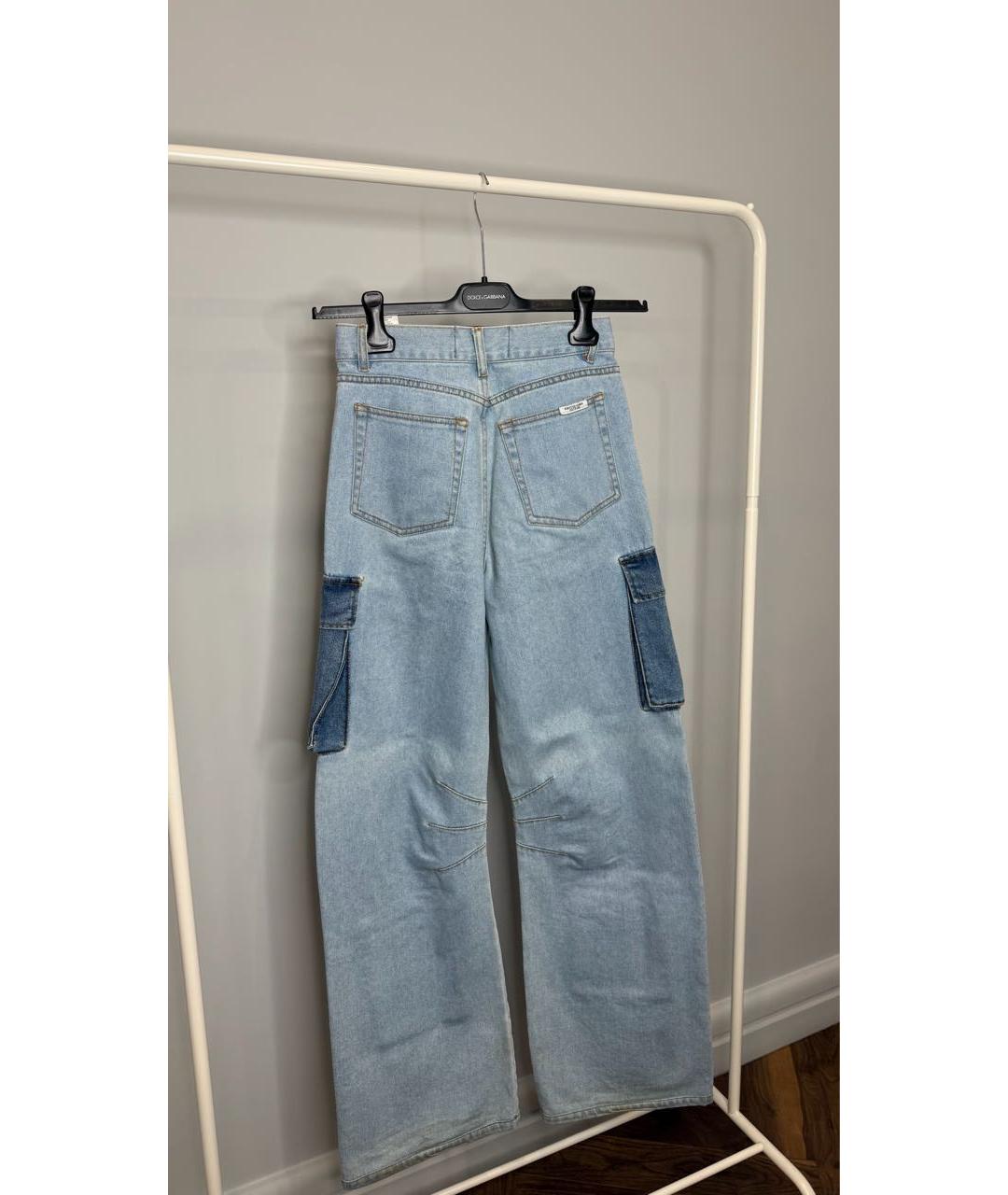 FORTE COUTURE Голубые хлопко-эластановые джинсы клеш, фото 2