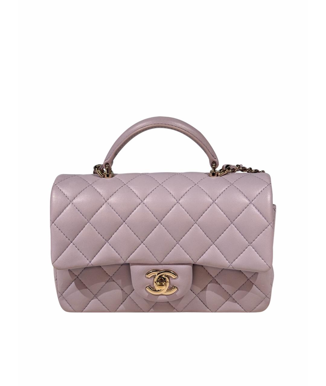 CHANEL Фиолетовая кожаная сумка через плечо, фото 1