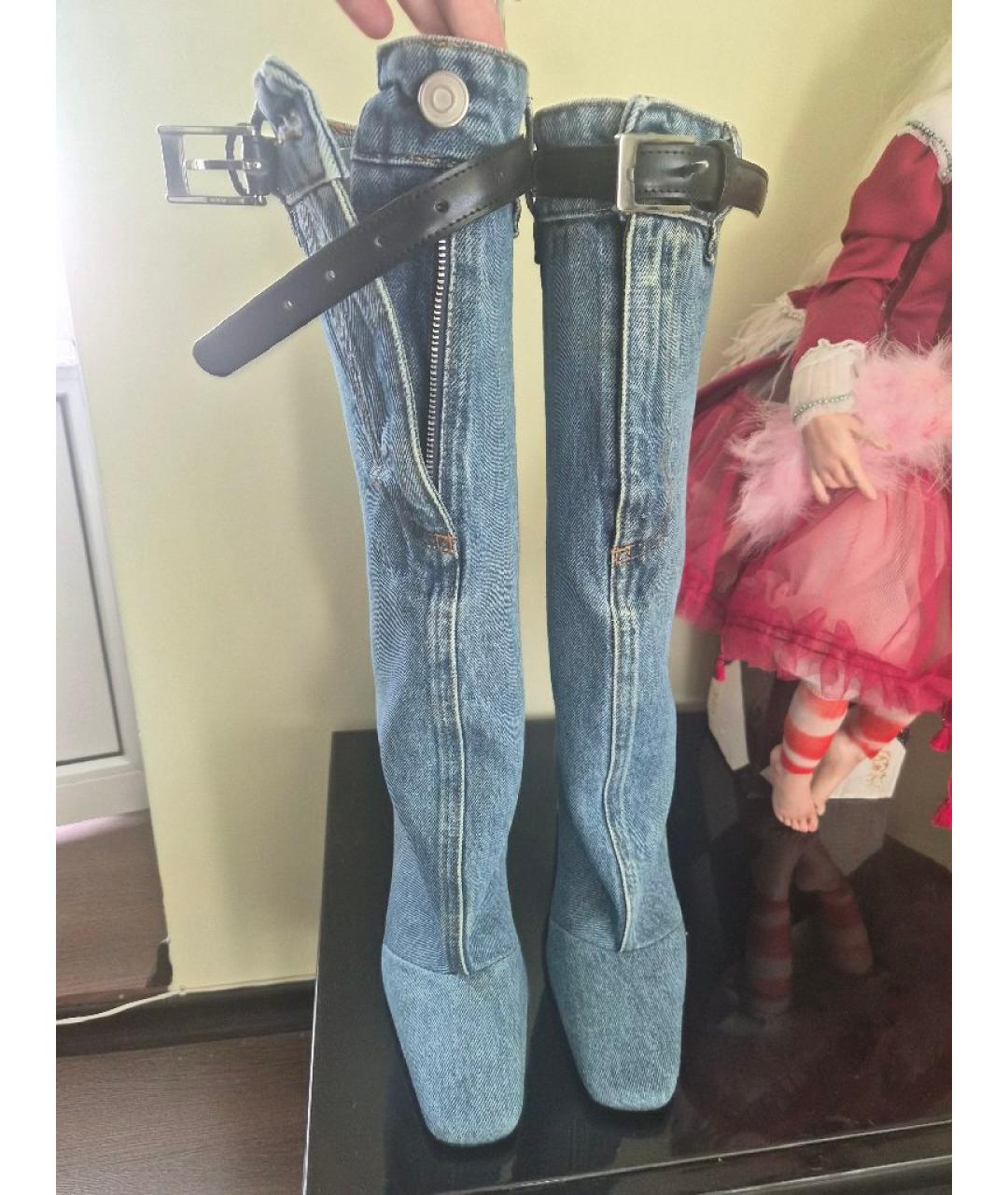 COPERNI Голубые текстильные сапоги, фото 2