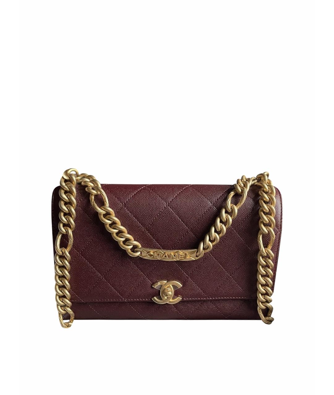 CHANEL Красная кожаная сумка через плечо, фото 1