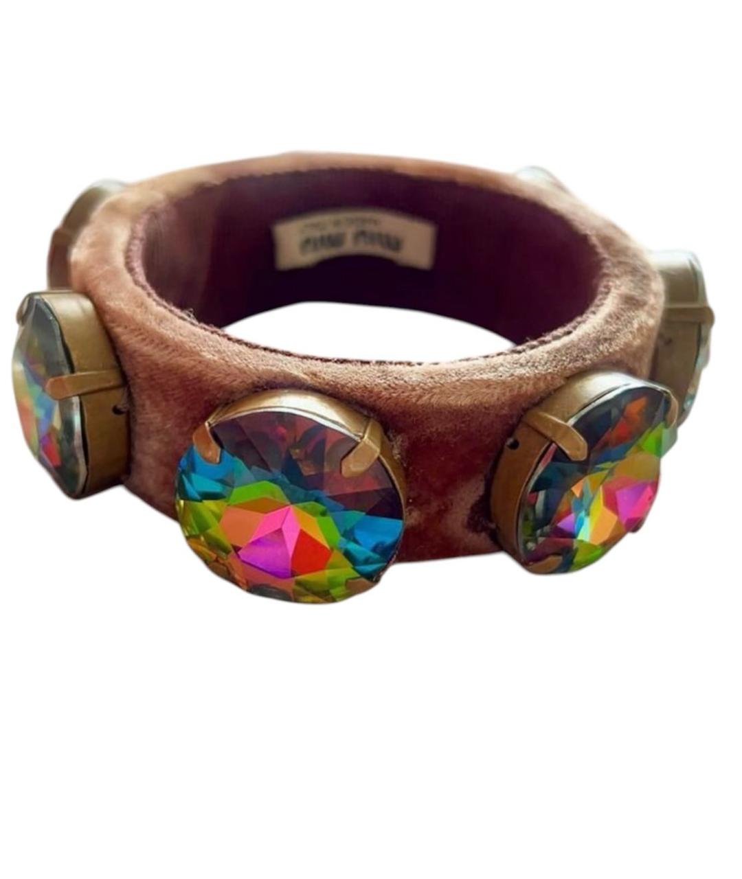 MIU MIU Бежевый браслет, фото 7