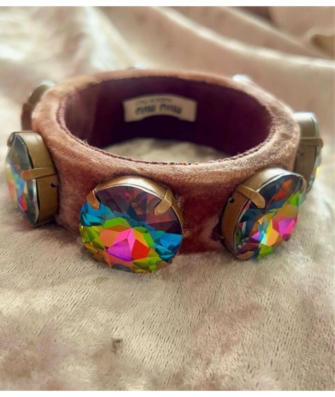 MIU MIU Бежевый браслет, фото 3