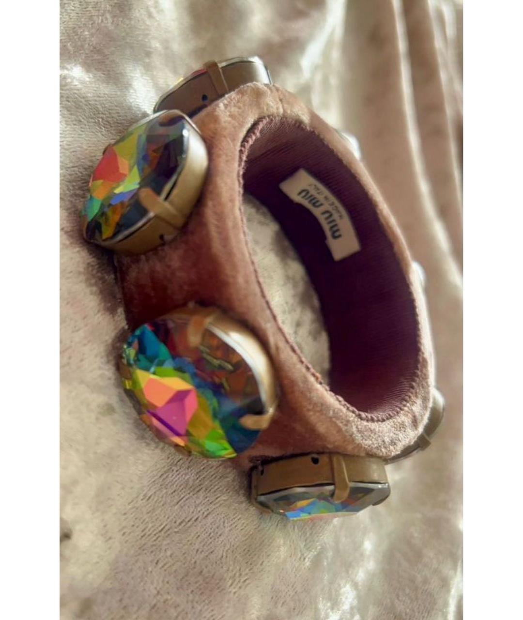 MIU MIU Бежевый браслет, фото 2