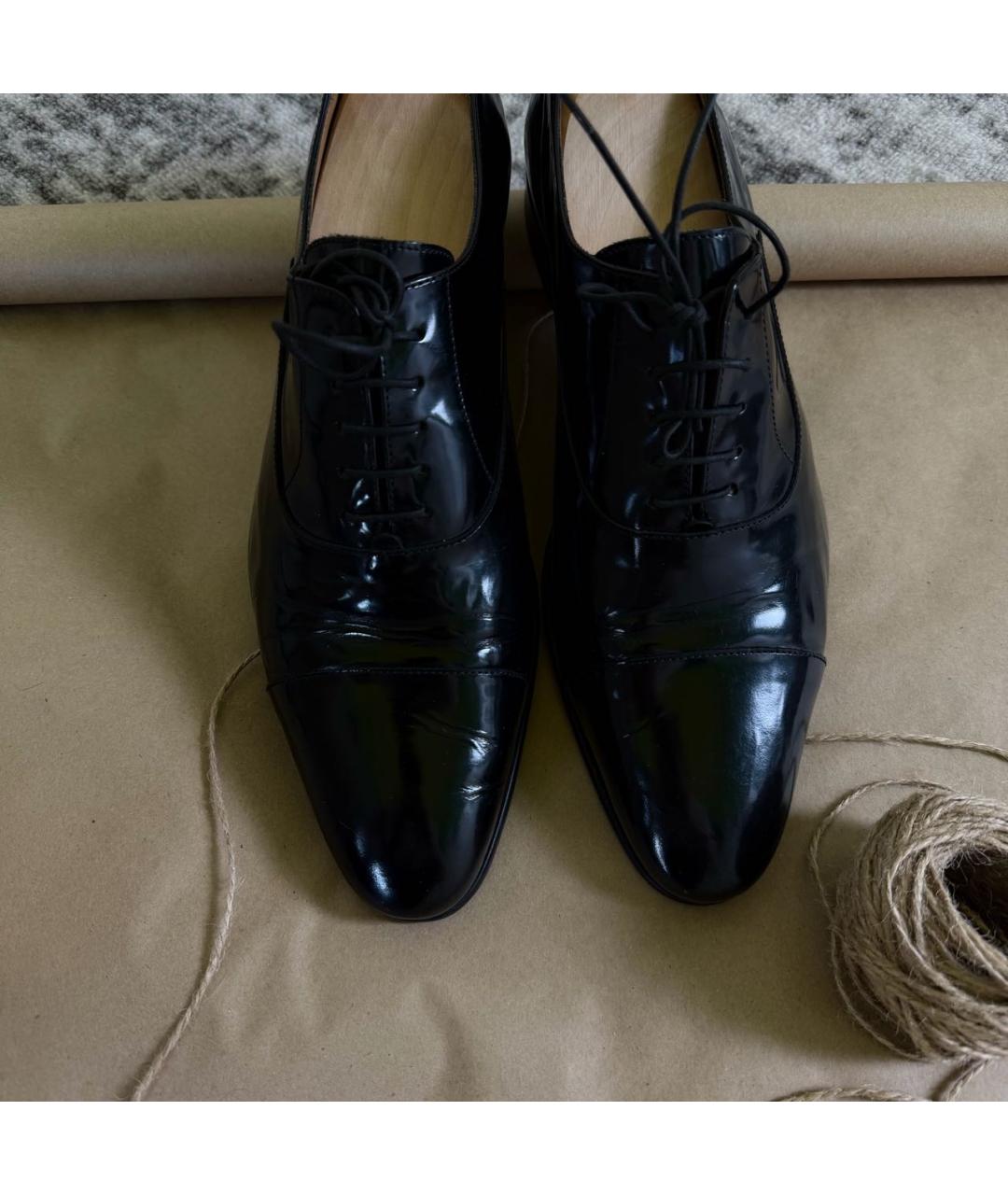 CORNELIANI Черные туфли из лакированной кожи, фото 2