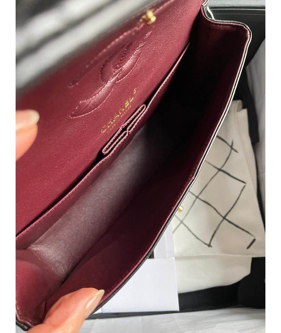 CHANEL Черная кожаная сумка через плечо, фото 6