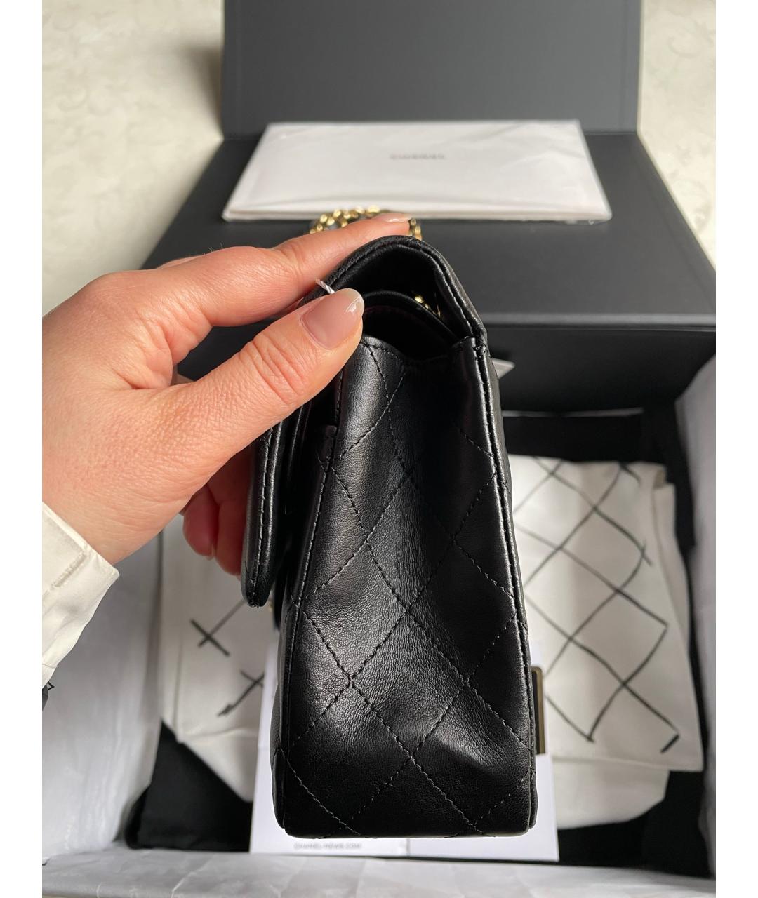 CHANEL Черная кожаная сумка через плечо, фото 4