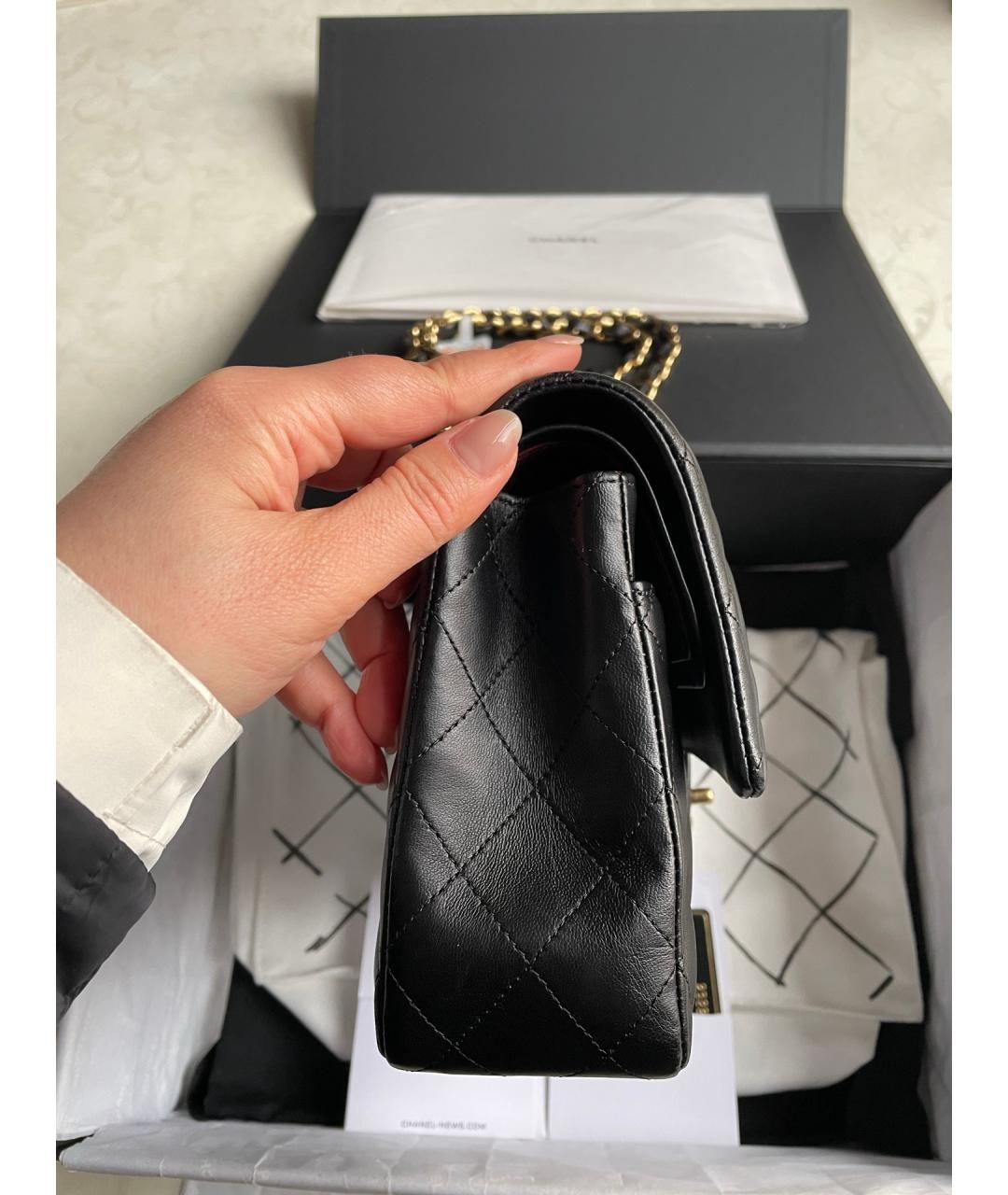 CHANEL Черная кожаная сумка через плечо, фото 5